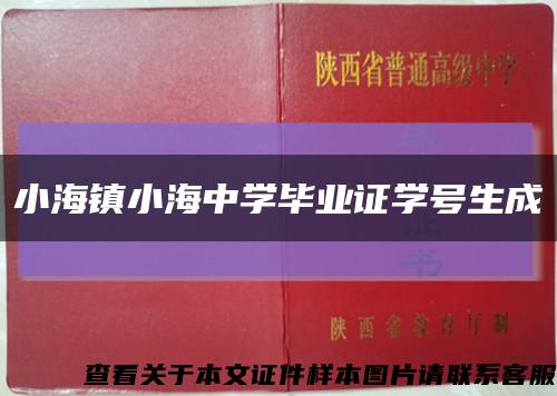 小海镇小海中学毕业证学号生成缩略图