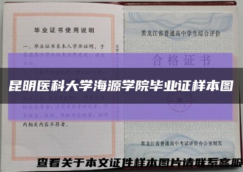 昆明医科大学海源学院毕业证样本图缩略图