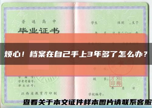 烦心！档案在自己手上3年多了怎么办？缩略图