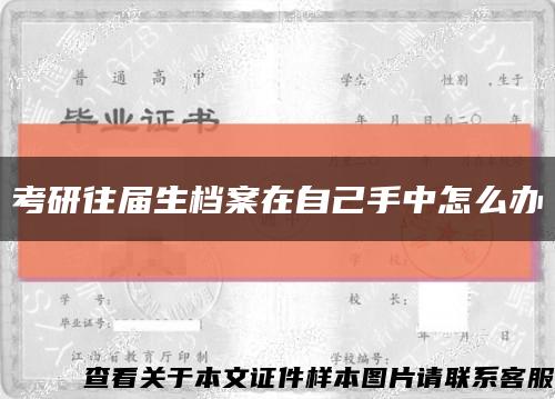 考研往届生档案在自己手中怎么办缩略图
