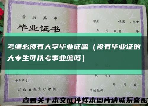 考编必须有大学毕业证嘛（没有毕业证的大专生可以考事业编吗）缩略图