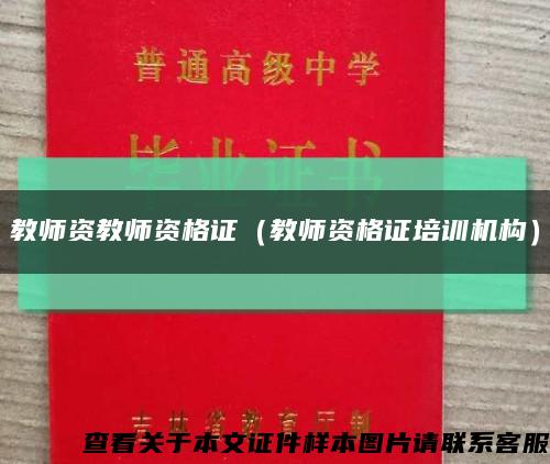 教师资教师资格证（教师资格证培训机构）缩略图