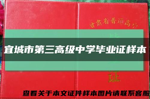 宜城市第三高级中学毕业证样本缩略图