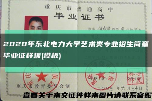 2020年东北电力大学艺术类专业招生简章毕业证样板(模板)缩略图