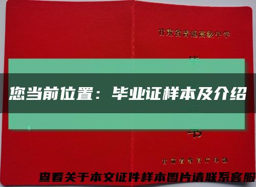 您当前位置：毕业证样本及介绍缩略图