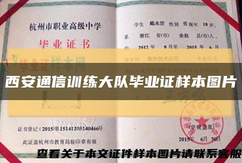 西安通信训练大队毕业证样本图片缩略图