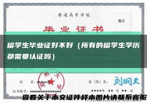 留学生毕业证好不好（所有的留学生学历都需要认证吗）缩略图