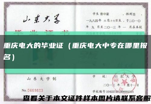 重庆电大的毕业证（重庆电大中专在哪里报名）缩略图