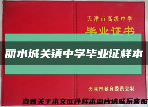 丽水城关镇中学毕业证样本缩略图