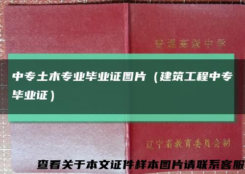 中专土木专业毕业证图片（建筑工程中专毕业证）缩略图