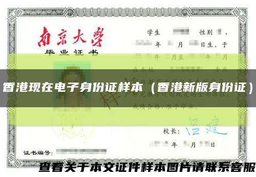 香港现在电子身份证样本（香港新版身份证）缩略图