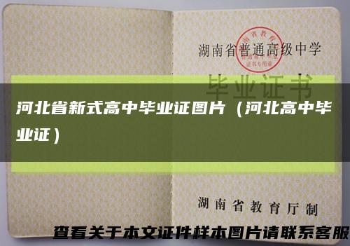 河北省新式高中毕业证图片（河北高中毕业证）缩略图