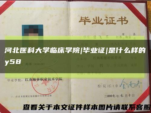 河北医科大学临床学院|毕业证|是什么样的y58缩略图