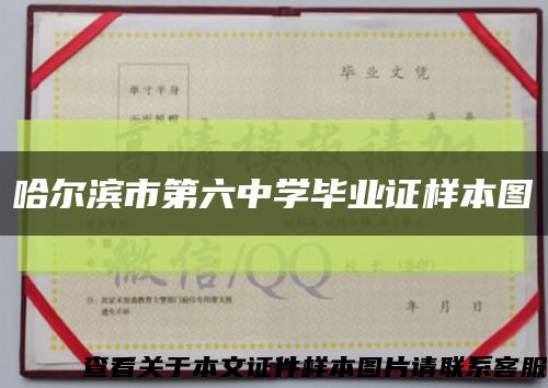 哈尔滨市第六中学毕业证样本图缩略图