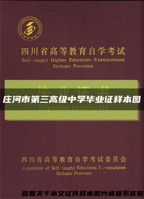 庄河市第三高级中学毕业证样本图缩略图
