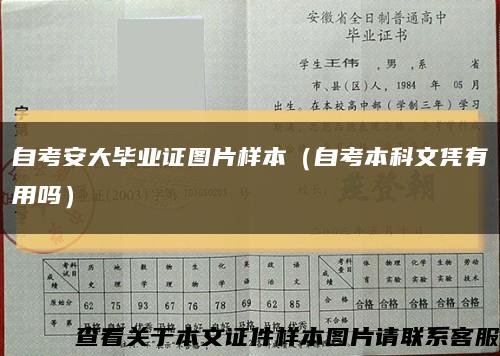 自考安大毕业证图片样本（自考本科文凭有用吗）缩略图