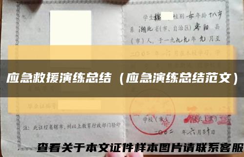 应急救援演练总结（应急演练总结范文）缩略图