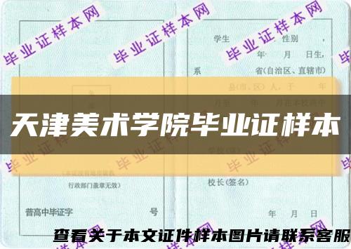 天津美术学院毕业证样本缩略图