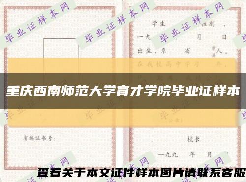 重庆西南师范大学育才学院毕业证样本缩略图