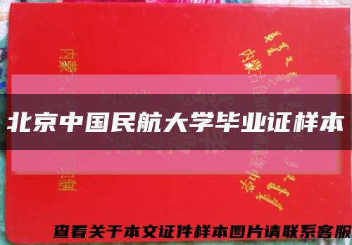 北京中国民航大学毕业证样本缩略图