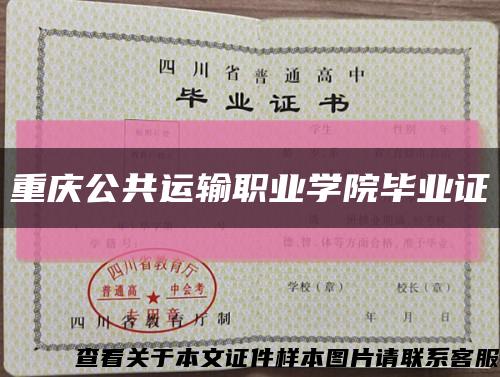 重庆公共运输职业学院毕业证缩略图