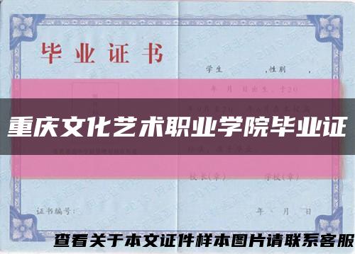 重庆文化艺术职业学院毕业证缩略图