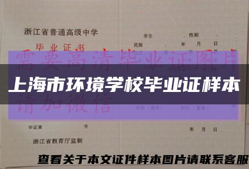 上海市环境学校毕业证样本缩略图