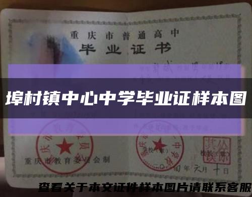 埠村镇中心中学毕业证样本图缩略图