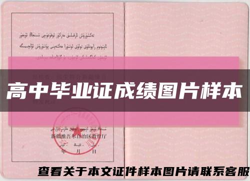 高中毕业证成绩图片样本缩略图