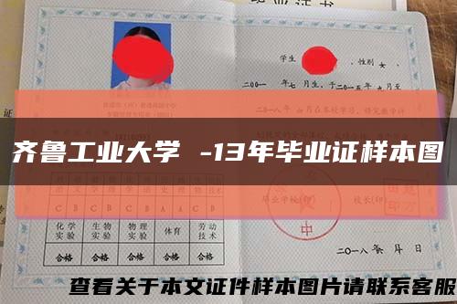 齐鲁工业大学 -13年毕业证样本图缩略图