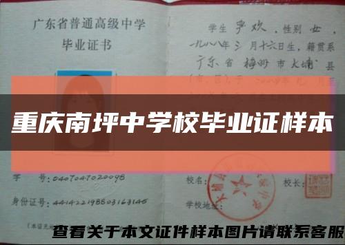 重庆南坪中学校毕业证样本缩略图