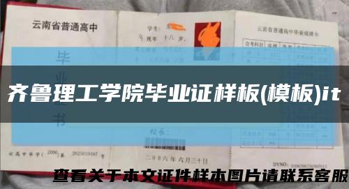 齐鲁理工学院毕业证样板(模板)it缩略图