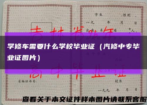 学修车需要什么学校毕业证（汽修中专毕业证图片）缩略图