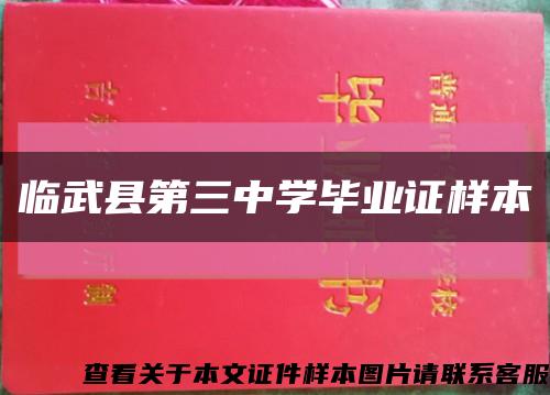 临武县第三中学毕业证样本缩略图