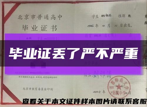 毕业证丢了严不严重缩略图