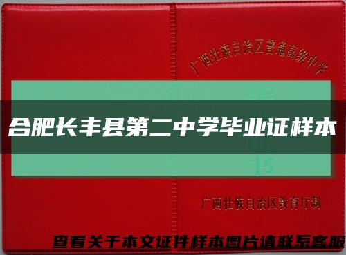 合肥长丰县第二中学毕业证样本缩略图