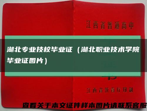 湖北专业技校毕业证（湖北职业技术学院毕业证图片）缩略图