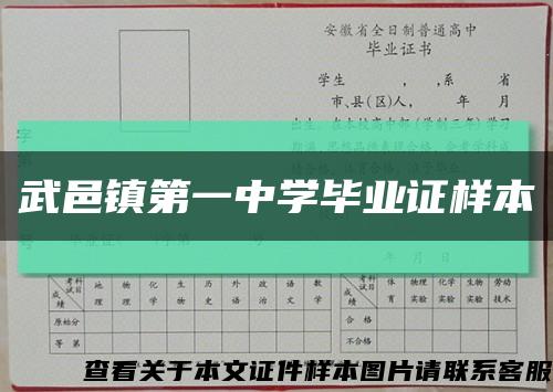 武邑镇第一中学毕业证样本缩略图