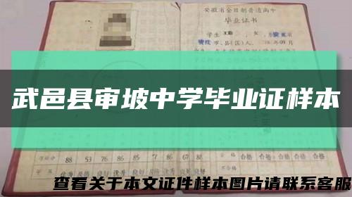 武邑县审坡中学毕业证样本缩略图