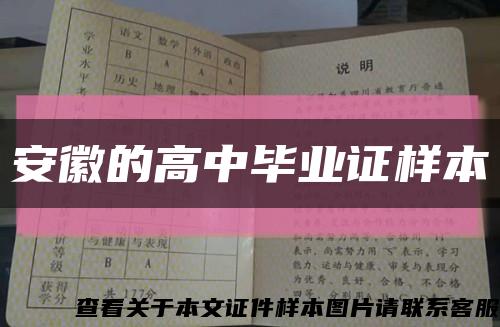 安徽的高中毕业证样本缩略图