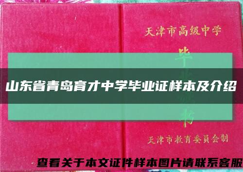 山东省青岛育才中学毕业证样本及介绍缩略图