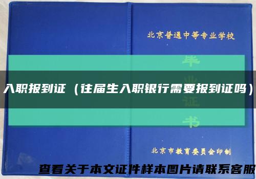入职报到证（往届生入职银行需要报到证吗）缩略图