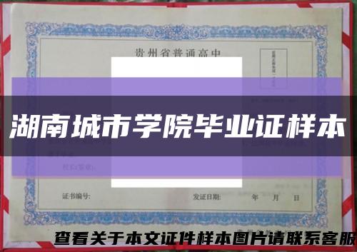 湖南城市学院毕业证样本缩略图