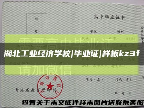 湖北工业经济学校|毕业证|样板kz3f缩略图