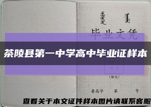 茶陵县第一中学高中毕业证样本缩略图
