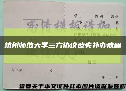 杭州师范大学三方协议遗失补办流程缩略图