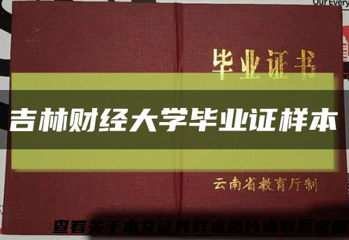 吉林财经大学毕业证样本缩略图