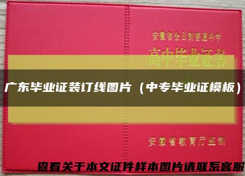 广东毕业证装订线图片（中专毕业证模板）缩略图