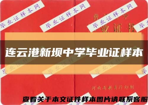 连云港新坝中学毕业证样本缩略图