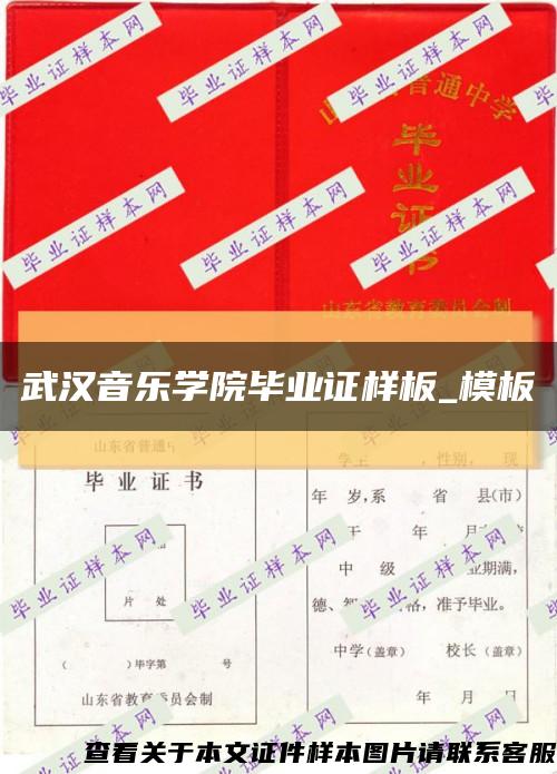 武汉音乐学院毕业证样板_模板缩略图